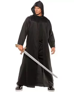 Adult Black Hooded Cloak