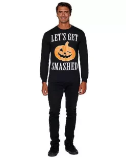 Let's Get Smashed Long Sleeve T Shirt 11 Let's Get Smashed Long Sleeve T Shirt -Creepy Costume Shop 01353580 d