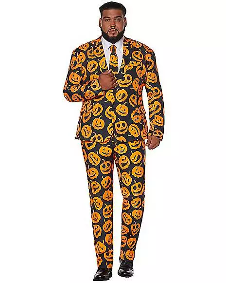 Adult Jack-O-Lantern Plus Size Suit 1 Adult Jack-O-Lantern Plus Size Suit