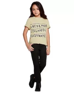 Kids Stranger Things Alphabet Wall T Shirt - Stranger Things -Creepy Costume Shop 01381797 f