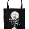 Black Flame Candle Tote Bag - Hocus Pocus