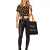 Adult Tie Front Pumpkin Shirt And Tote Bag