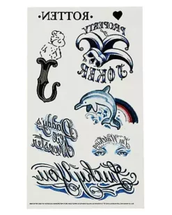 Harley Quinn Tattoo Set - The Suicide Squad -Creepy Costume Shop 01486398 c