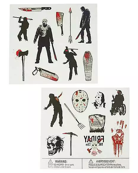 Friday The 13th Temporary Tattoos 1 Friday The 13th Temporary Tattoos