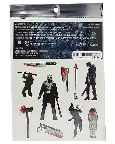 Friday The 13th Temporary Tattoos 3 Friday The 13th Temporary Tattoos - Image 3