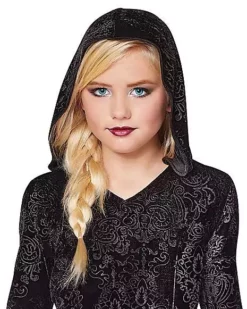 Kids Black Hooded Dress 5 Kids Black Hooded Dress -Creepy Costume Shop 01558378 c
