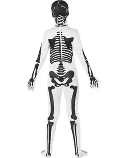 Black And White Skeleton Skin Suit Costume 5 Black And White Skeleton Skin Suit Costume -Creepy Costume Shop 01580539 c