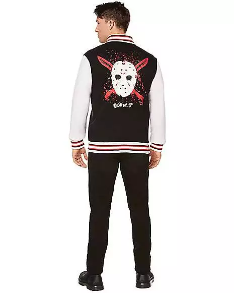 Adult Jason Voorhees Varsity Jacket - Friday The 13th 3 Adult Jason Voorhees Varsity Jacket - Friday The 13th - Image 3