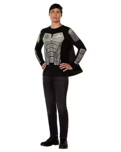 Caped Batman Long Sleeve T Shirt 5 Caped Batman Long Sleeve T Shirt -Creepy Costume Shop 01601764 c