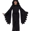 Kids Hooded Black Robe Costume